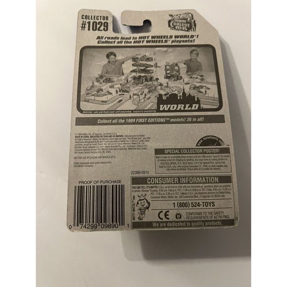 1998 Hot Wheels Collector #1029 '40s FORD TRUCK Red w/Chrome 5 Spoke Wheels - Picture 4 of 4